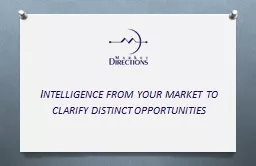 Intelligence from your market to clarify distinct