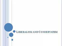 Liberalism and Conservatism