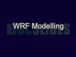 WRF Modelling