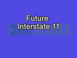 Future Interstate 11