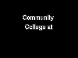 Community College at