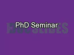 PhD Seminar