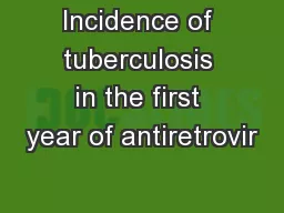 Incidence of tuberculosis in the first year of antiretrovir