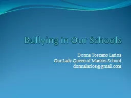 Bullying in Our Schools