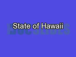 State of Hawaii