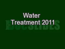 Water Treatment 2011