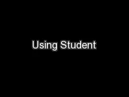 Using Student