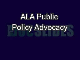 ALA Public Policy Advocacy