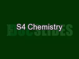 S4 Chemistry