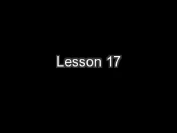 Lesson 17