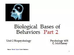 1 Biological Bases of Behaviors