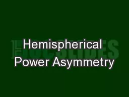 Hemispherical Power Asymmetry