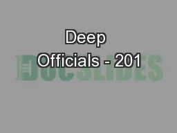 Deep Officials - 201