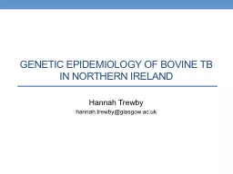 Genetic epidemiology of bovine