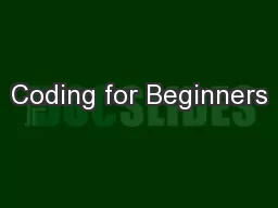 Coding for Beginners