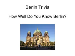 Berlin Trivia