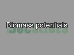 Biomass potentials