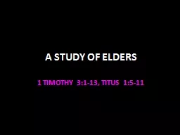 A STUDY OF ELDERS