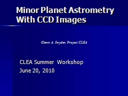 Minor Planet Astrometry