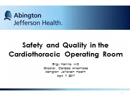 1 Safety and Quality in the Cardiothoracic