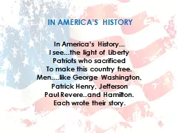 In America’s History...