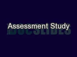 Assessment Study