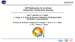 UHF Radiometry for Ice