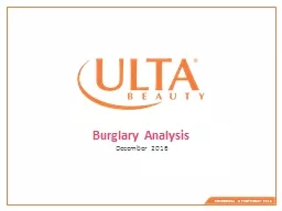 Burglary Analysis