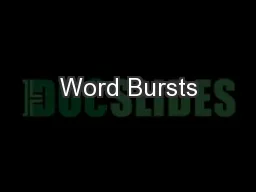 Word Bursts