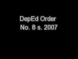 DepEd Order No. 8 s. 2007