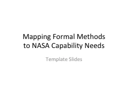 Mapping Formal Methods