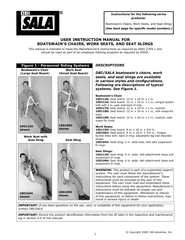 User instruction manual for boatswain's chairs works seats and seat slings