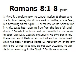 Romans 8:1-8