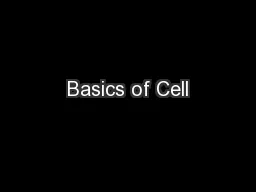 Basics of Cell
