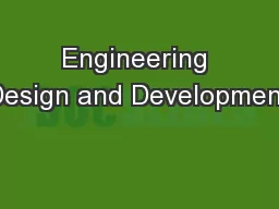 Engineering Design and Development