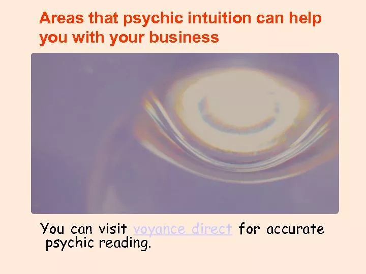 PDF-Areas that psychic intution help with your business