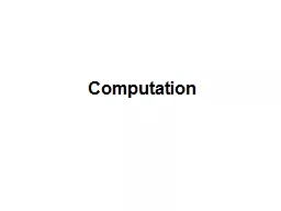 Computation Binary Numbers