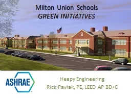 Milton Union Schools Green Initiatives