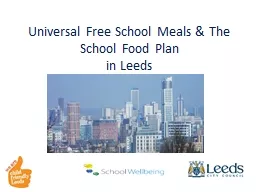 Universal Free School Meals & The School Food Plan