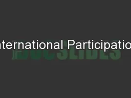 International Participation