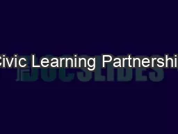 Civic Learning Partnership
