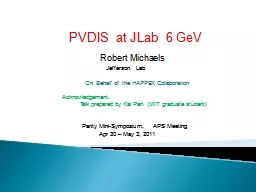 PVDIS   at  JLab   6  GeV