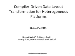 Compiler-Driven Data Layout Transformation for Heterogeneous Platforms