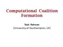 Computational Coalition Formation