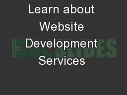 Learn about Website Development Services 