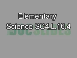 Elementary Science SC4.L.16.4