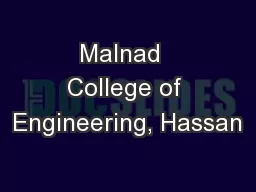 Malnad  College of Engineering, Hassan