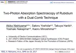 Two-Photon Absorption Spectroscopy of Rubidium