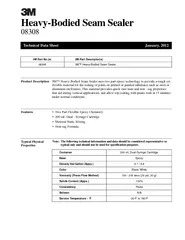 HeavyBodied Seam Sealer  Technical Data Sheet January