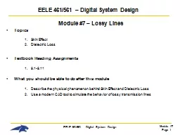 EELE  461/561 – Digital System Design